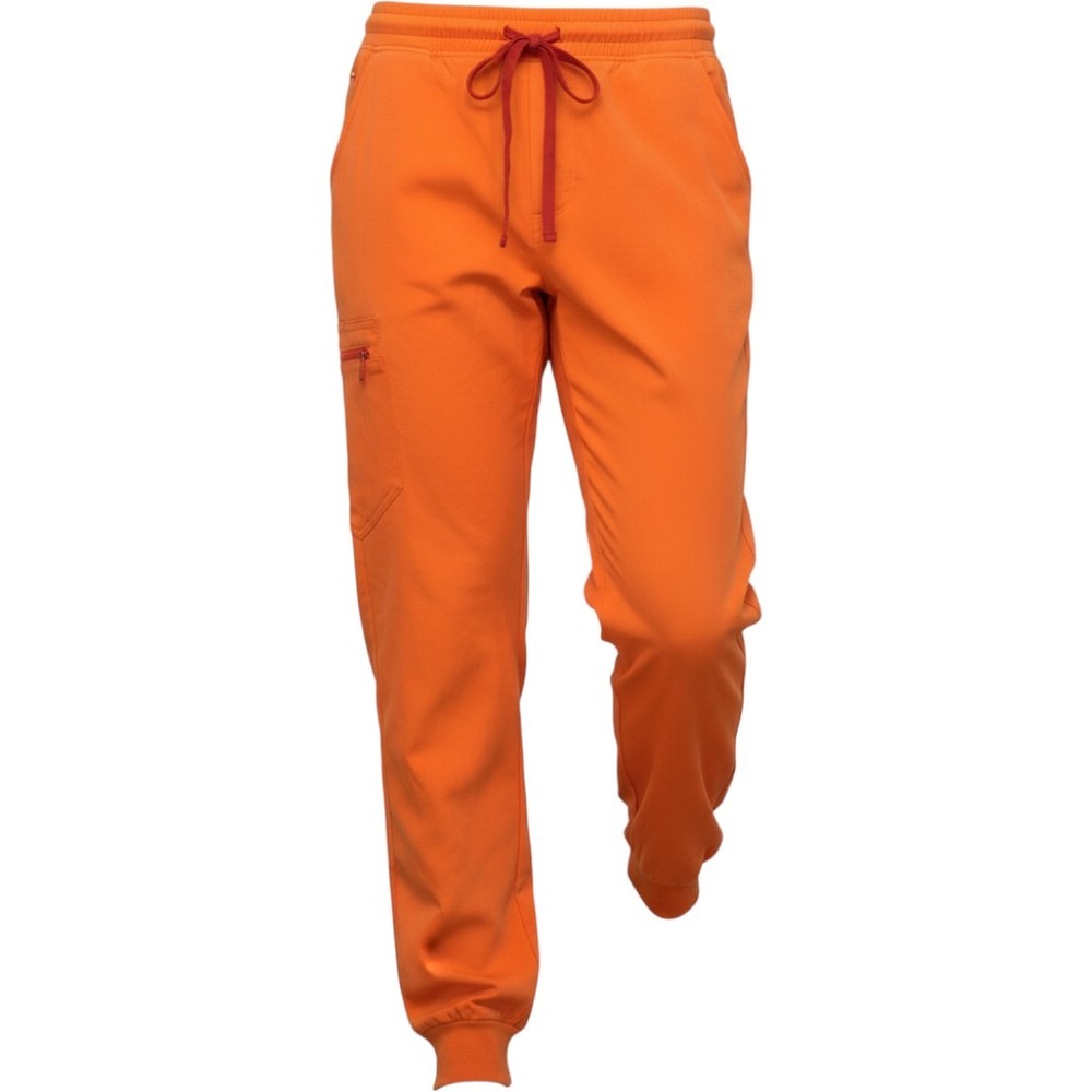 FIGS Scrub Pants Womens Large Tall Orange Polyester Jogger Technical Collection